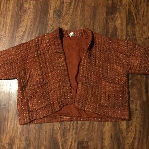 Neeru Kumar Kantha Cardigan Rust Color M